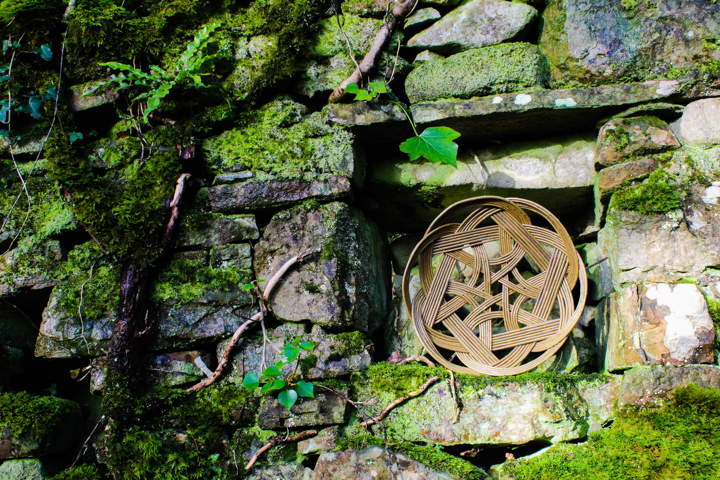 Handmade Celtic Knot Willow Basket