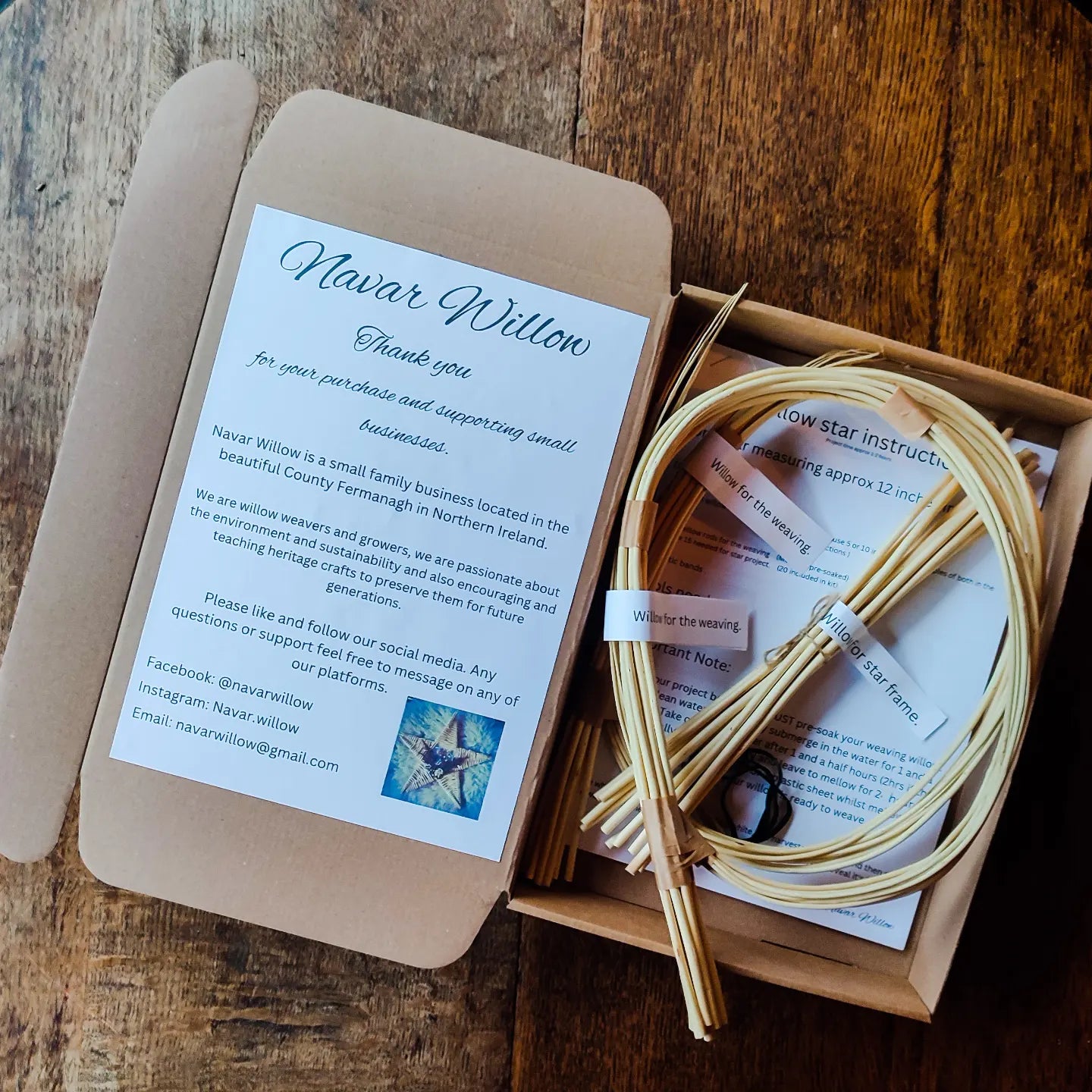 Craft your own Brown Willow Star Kit