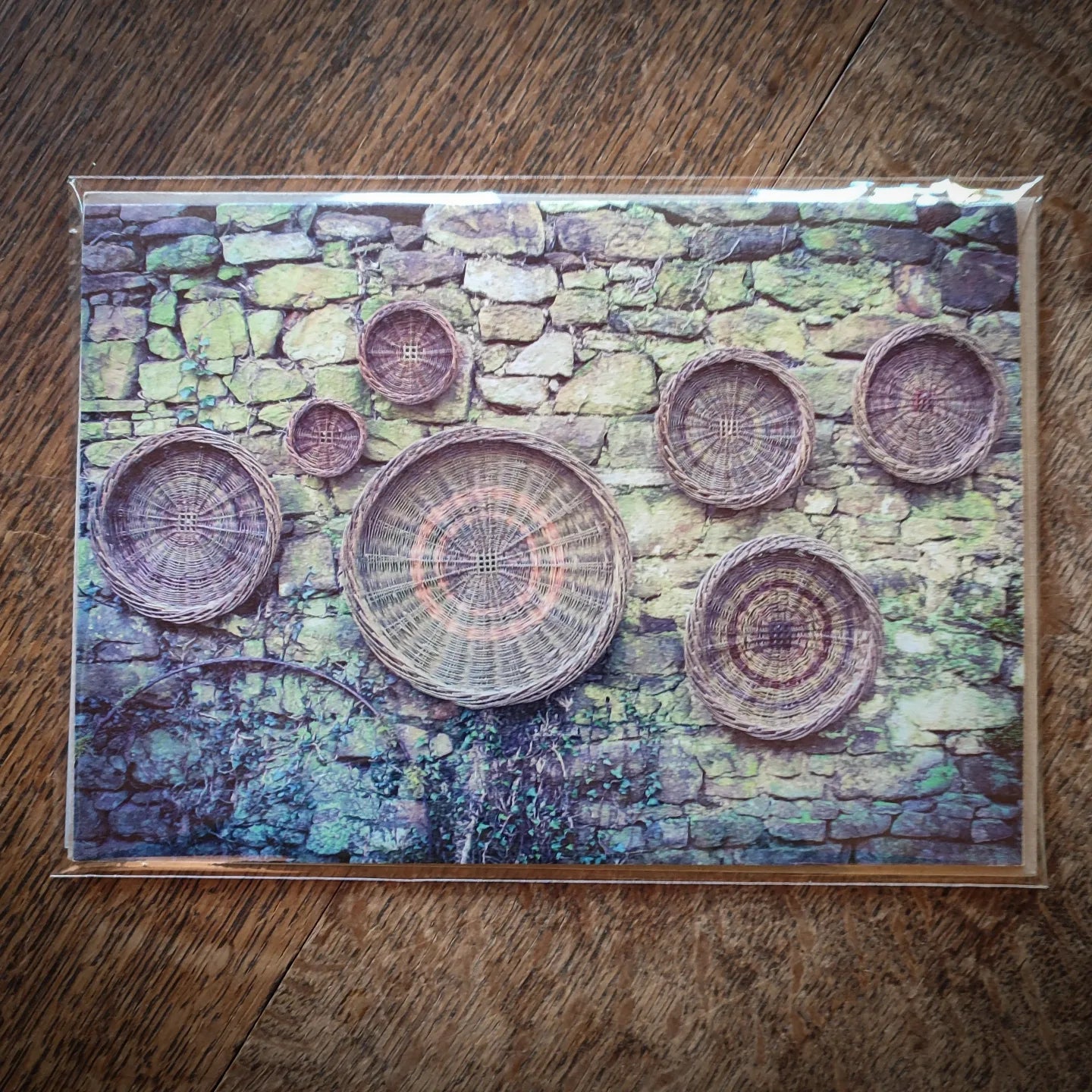 A5 Greetings Card. Traditional Irish Baskets.